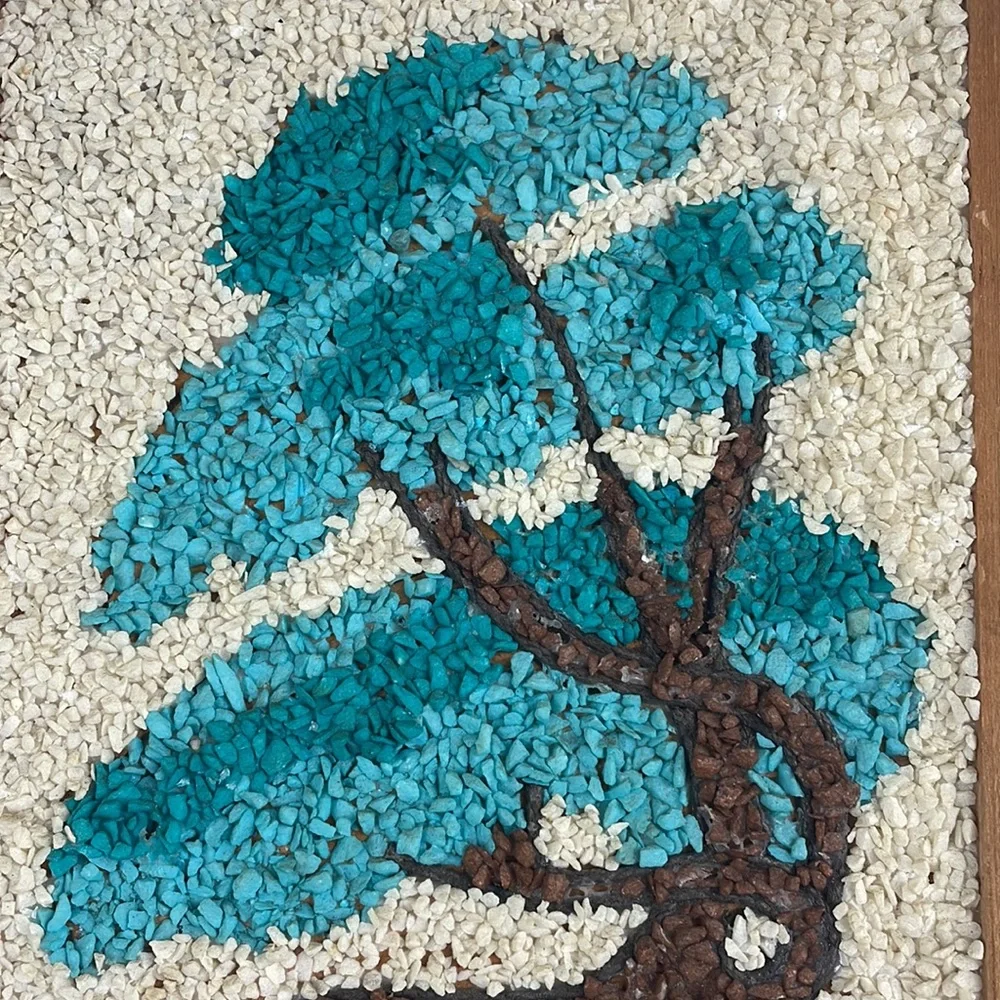 Vintage MCM Gravel Bonsai/agate tree art - Picture 6 of 8